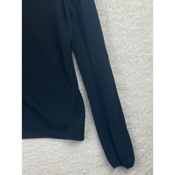 Hawico of Scotland Cardigan Sweater L Black V-Neck Button Front Viscose & Cotton - Picture 6 of 9